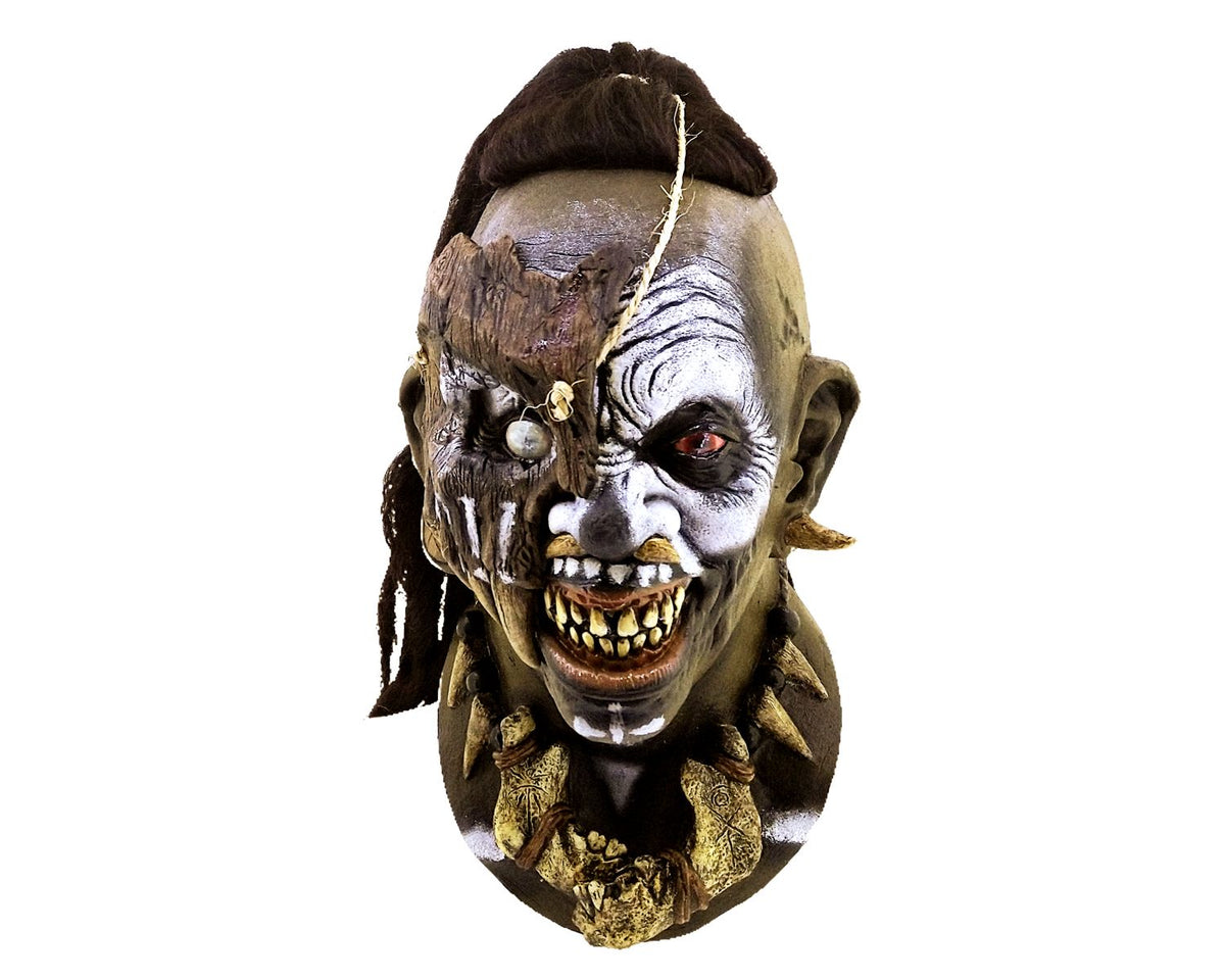 Máscara Vudú Houngan Ghoulish - Disfraz de Látex, Kanekalon para Halloween y Día de Muertos