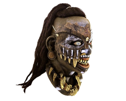 Máscara Vudú Houngan Ghoulish - Disfraz de Látex, Kanekalon para Halloween y Día de Muertos