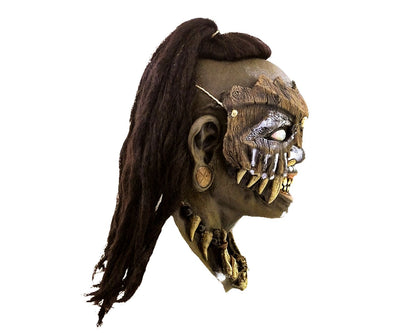 Máscara Vudú Houngan Ghoulish - Disfraz de Látex, Kanekalon para Halloween y Día de Muertos