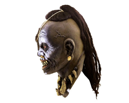 Máscara Vudú Houngan Ghoulish - Disfraz de Látex, Kanekalon para Halloween y Día de Muertos