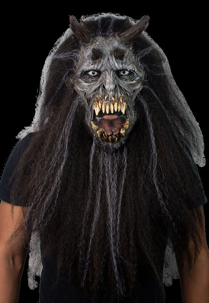 Máscara Wendigo Ghoulish - Disfraz de Látex, Kanekalon para Halloween y Día de Muertos