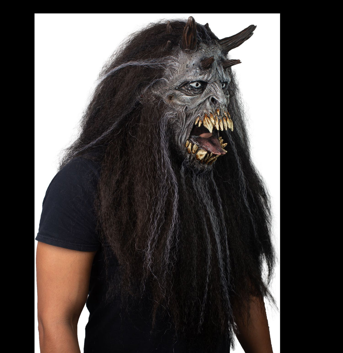 Máscara Wendigo Ghoulish - Disfraz de Látex, Kanekalon para Halloween y Día de Muertos
