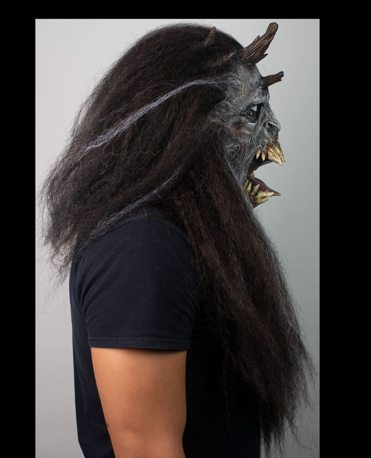 Máscara Wendigo Ghoulish - Disfraz de Látex, Kanekalon para Halloween y Día de Muertos