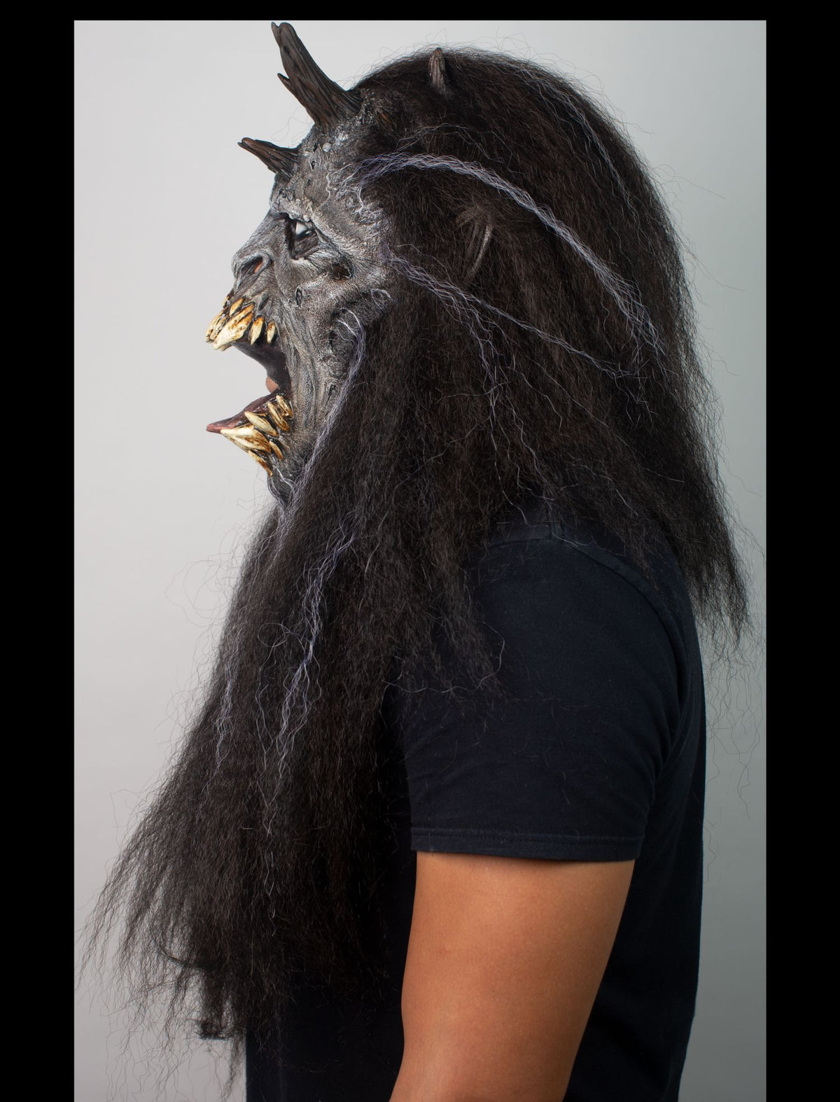 Máscara Wendigo Ghoulish - Disfraz de Látex, Kanekalon para Halloween y Día de Muertos