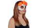 Máscara Xochilcatrina Pege - Disfraz de Látex, 100% Poliéster para Halloween y Día de Muertos