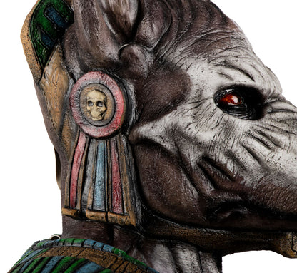 Máscara Xolotl Ghoulish - Disfraz de Látex para Halloween y Día de Muertos