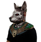 Máscara Xolotl Ghoulish - Disfraz de Látex para Halloween y Día de Muertos