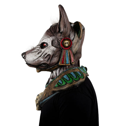 Máscara Xolotl Ghoulish - Disfraz de Látex para Halloween y Día de Muertos