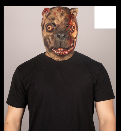 Máscara Zombi Capybara Ghoulish - Disfraz de Látex, Kanekalon para Halloween y Día de Muertos