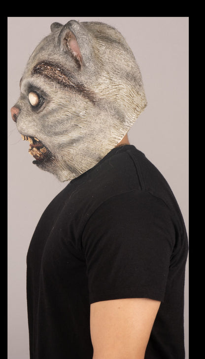 Máscara Zombi Gato Ghoulish - Disfraz de Látex, Kanekalon para Halloween y Día de Muertos