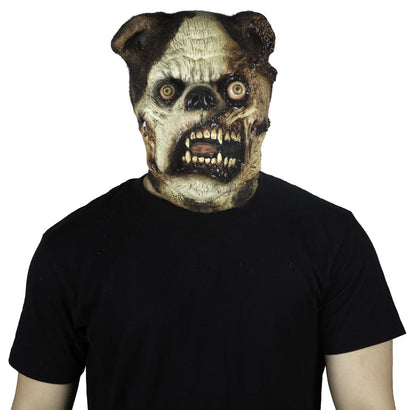 Máscara Zombi Pug Ghoulish - Disfraz de Látex, Kanekalon para Halloween y Día de Muertos
