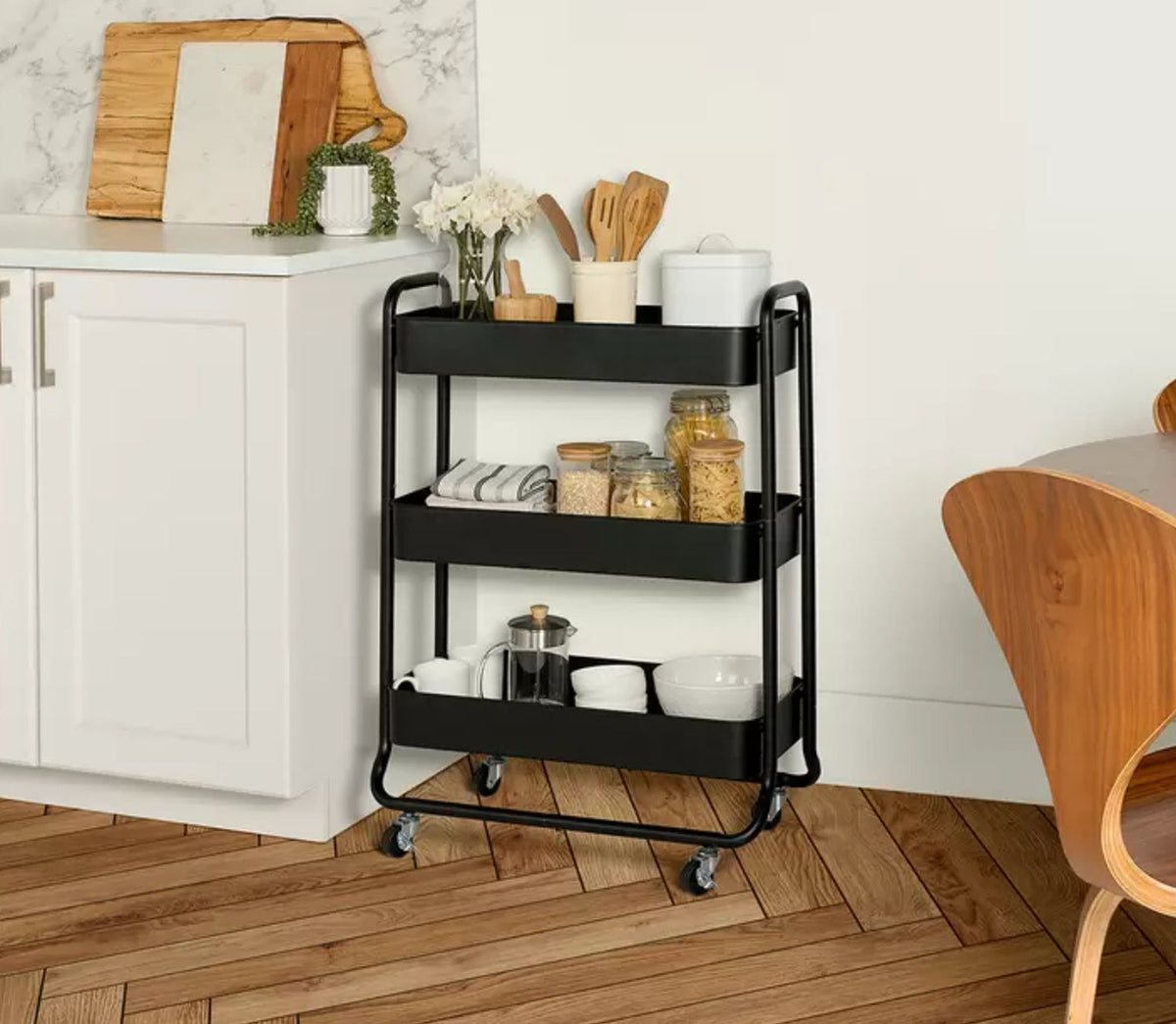Organizador con ruedas, Carrito Rodante Multiusos de 3 niveles - 1 Pieza