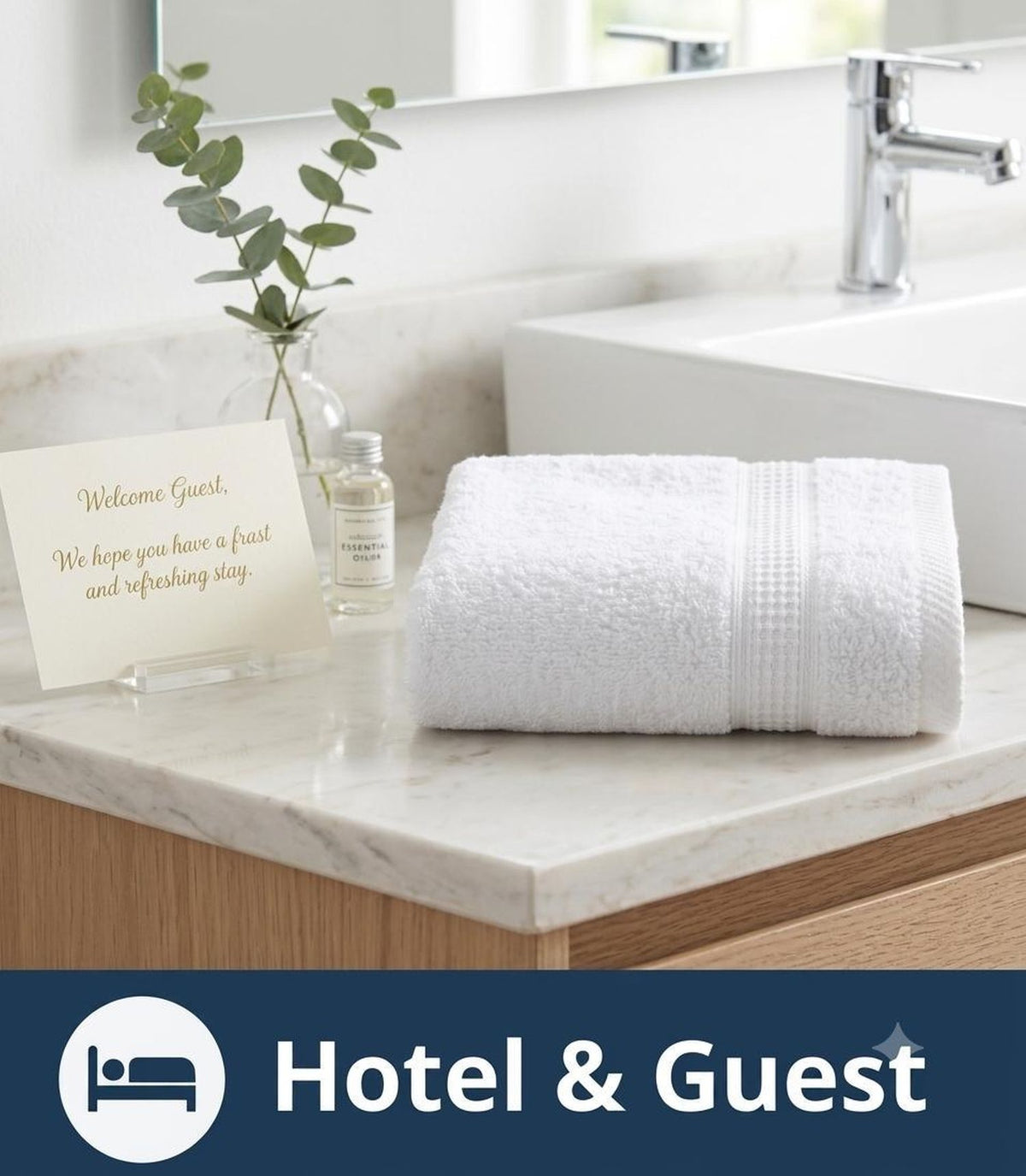 Toalla Blanca de 76x137 cm - Ideales para Spa, Salon de belleza, Hotel, Gym, Hogar